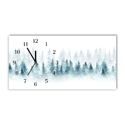 Orologio in vetro Orizzontale Foresta dell'albero di Natale 