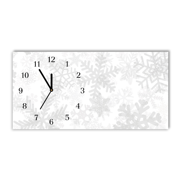 Orologio in vetro Orizzontale Fiocchi di neve di neve d'inverno 