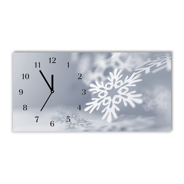 Orologio in vetro Orizzontale Fiocco di neve Decorazione di Natale 