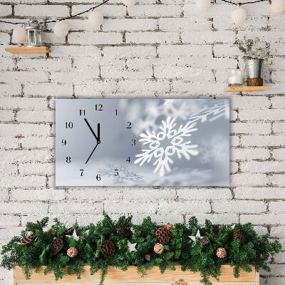 Orologio in vetro Orizzontale Fiocco di neve Decorazione di Natale 