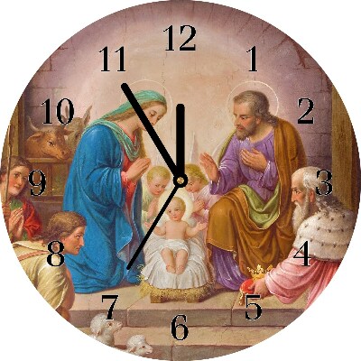 Zegar ścienny Stajenka Boże Narodzenie Jezus