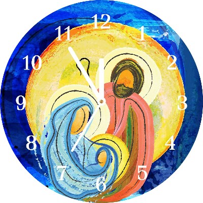 Orologio rotondo Okrągły Astrazione Sacra Famiglia Inverno