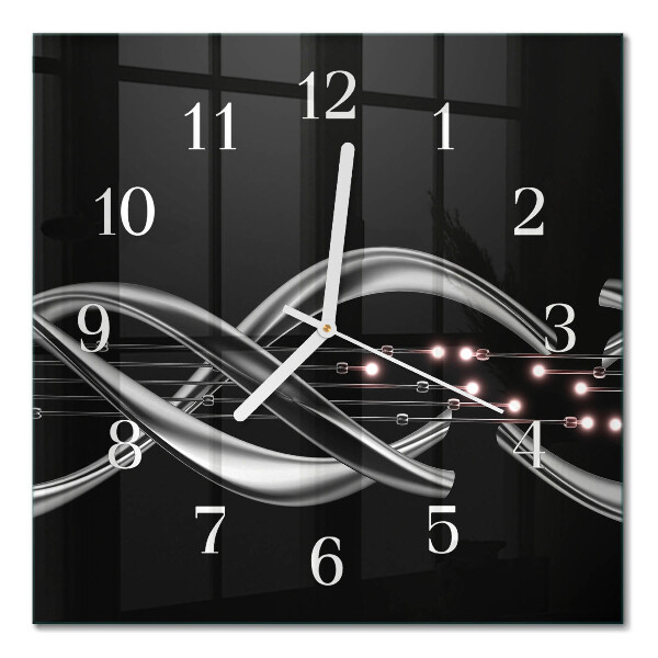 Orologio in vetro decorativo quadrato Astrazione