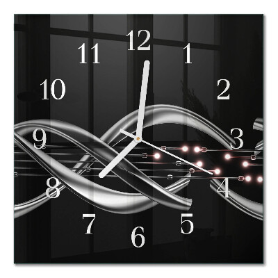 Orologio in vetro decorativo quadrato Astrazione