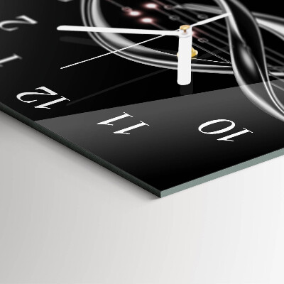 Orologio in vetro decorativo quadrato Astrazione