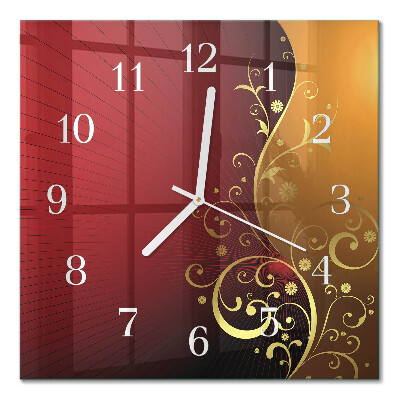 Quadrato orologio quadrato in vetro Astrazione