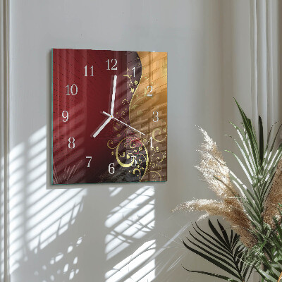 Quadrato orologio quadrato in vetro Astrazione