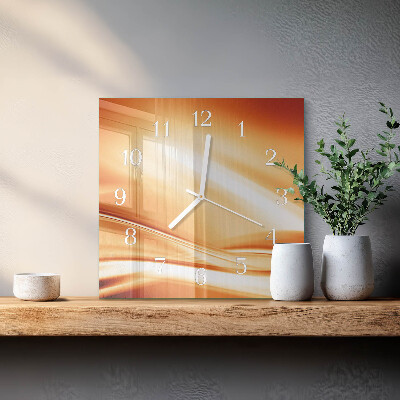 Orologio in vetro decorativo quadrato Astrazione