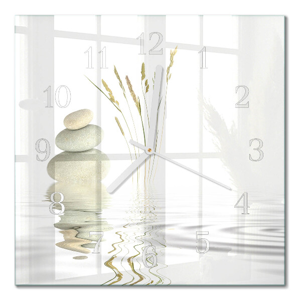 Orologio in vetro decorativo quadrato Pietre
