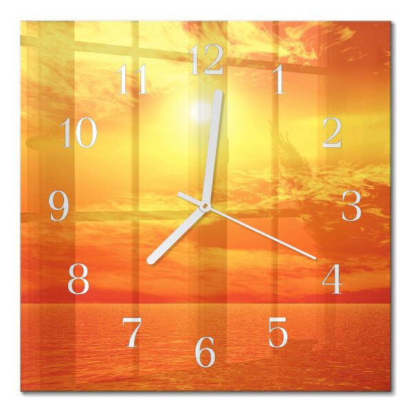Orologio in vetro decorativo quadrato Soleggiato