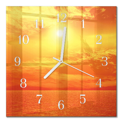 Orologio in vetro decorativo quadrato Soleggiato