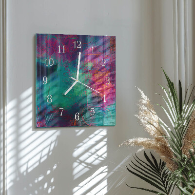 Orologio in vetro decorativo quadrato Immagine colorata