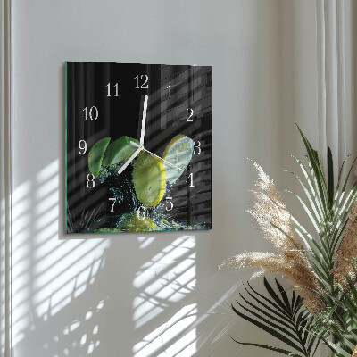 Quadrato orologio Limone e lime