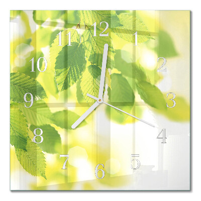 Quadrato orologio Foglie