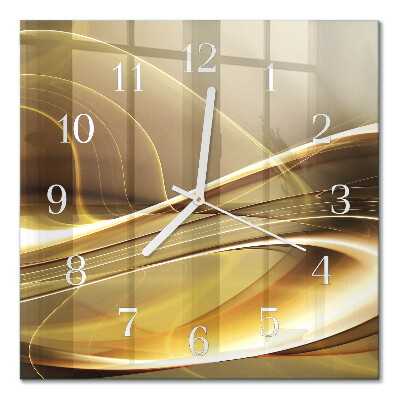 Orologio in vetro decorativo quadrato Linee astratte