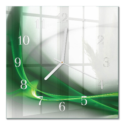 Quadrato orologio quadrato in vetro Linee astratte