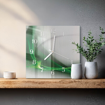 Quadrato orologio quadrato in vetro Linee astratte