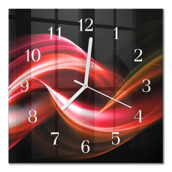 Orologio in vetro decorativo quadrato Linee astratte