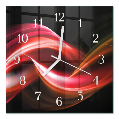 Orologio in vetro decorativo quadrato Linee astratte