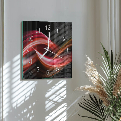 Orologio in vetro decorativo quadrato Linee astratte