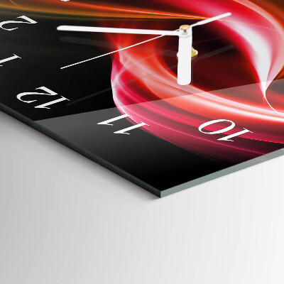Orologio in vetro decorativo quadrato Linee astratte