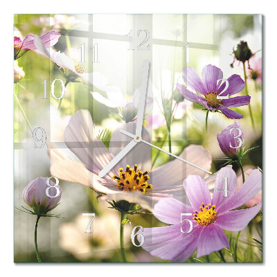 Orologio in vetro decorativo quadrato Cosmo