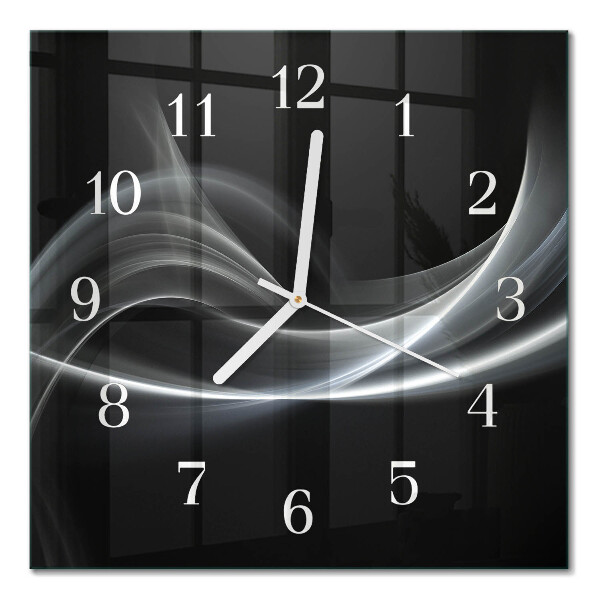Quadrato orologio quadrato in vetro Linee astratte