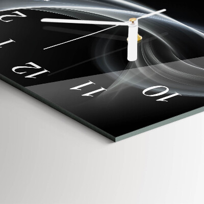 Quadrato orologio quadrato in vetro Linee astratte