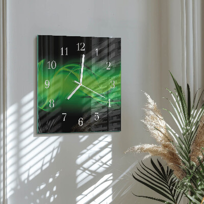 Quadrato orologio quadrato in vetro Astrazione