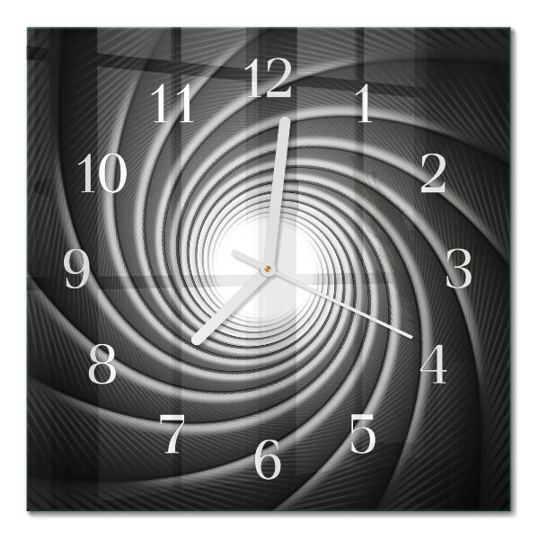 Quadrato orologio quadrato in vetro Vortice