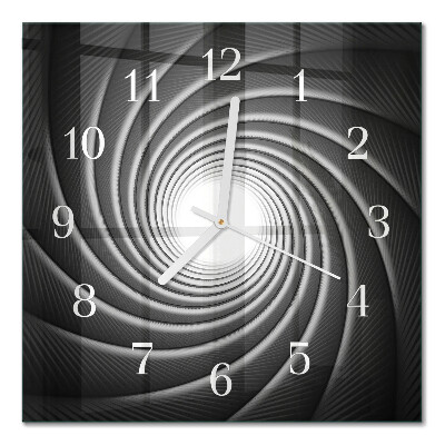 Quadrato orologio quadrato in vetro Vortice