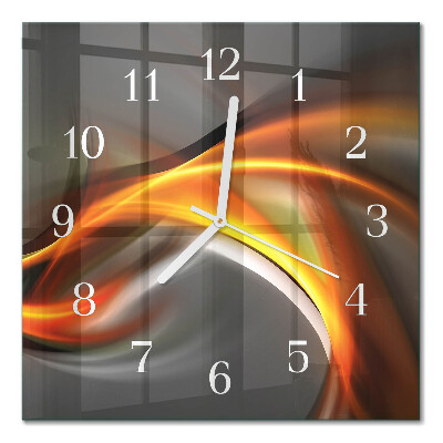 Orologio in vetro decorativo quadrato Astrazione