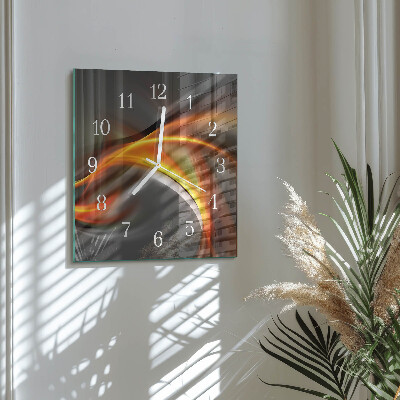 Orologio in vetro decorativo quadrato Astrazione