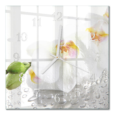 Quadrato orologio Orchidea