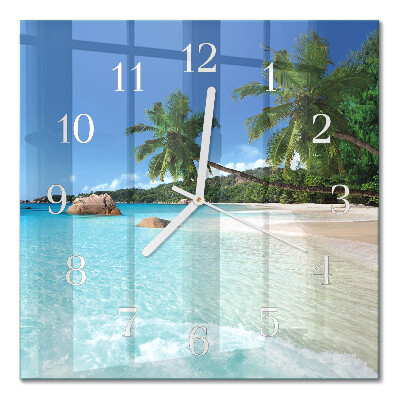 Quadrato orologio quadrato in vetro Spiaggia