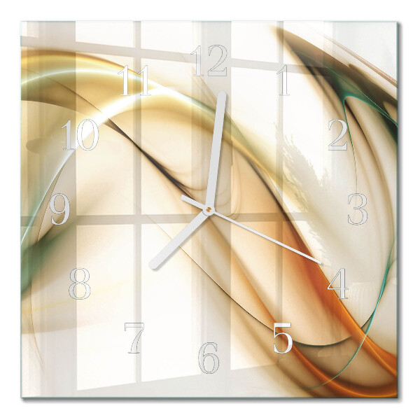 Quadrato orologio quadrato in vetro Astrazione