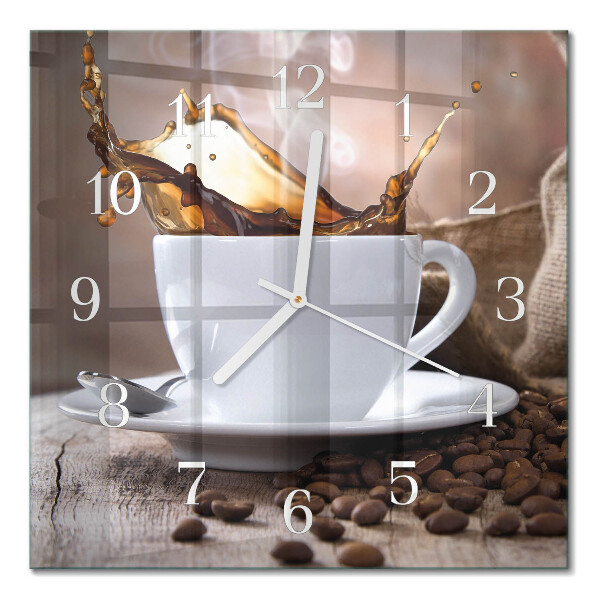 Orologio da parete quadrato Caffè