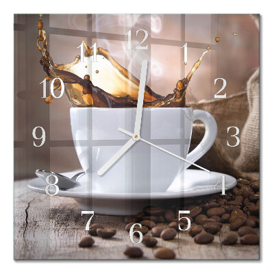 Orologio da parete quadrato Caffè