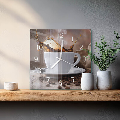 Orologio da parete quadrato Caffè