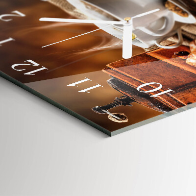 Orologio in vetro decorativo quadrato Macinacaffè