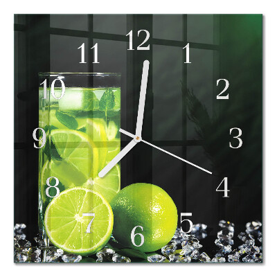 Orologio in vetro decorativo quadrato Carbonato di calcio