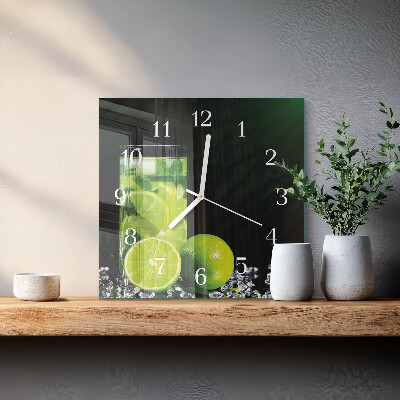 Orologio in vetro decorativo quadrato Carbonato di calcio