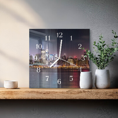 Orologio in vetro decorativo quadrato Orizzonte