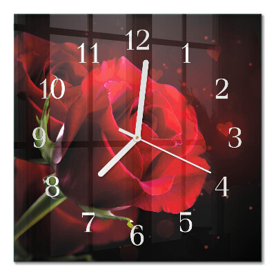 Orologio da parete quadrato Rose