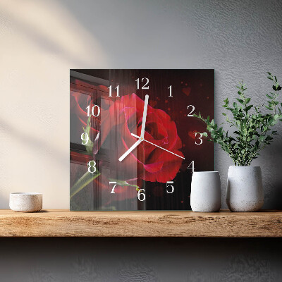 Orologio da parete quadrato Rose