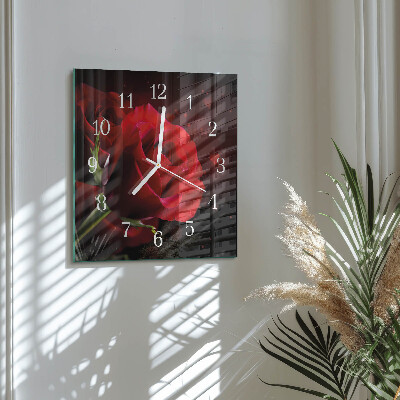 Orologio da parete quadrato Rose