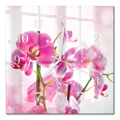 Orologio da parete quadrato Orchidea