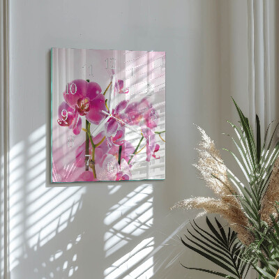 Orologio da parete quadrato Orchidea