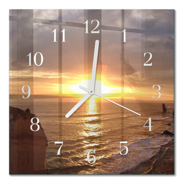 Orologio da parete quadrato Tramonto