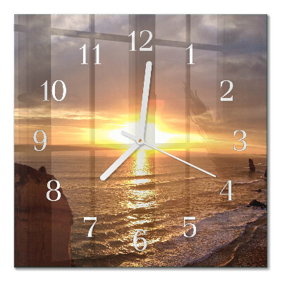 Orologio da parete quadrato Tramonto
